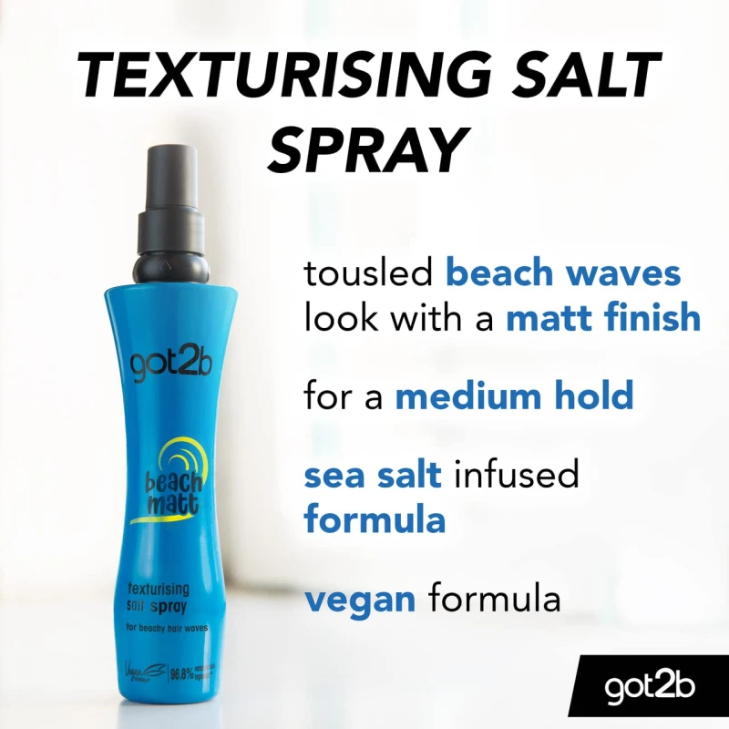 Spray de textura Got2b Beach Matte Texturising Salt, 200ml, finisaj mat